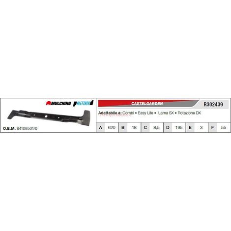 Lama CASTELGARDEN trattorino tagliaerba rasaerba tosaerba COMBI R302439