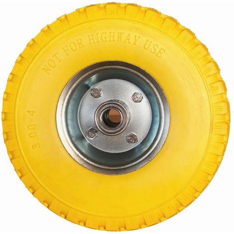 Roue Increvable Diable 10'' Alésage 20 mm Ø260 x 85 mm Jaune (1/5)