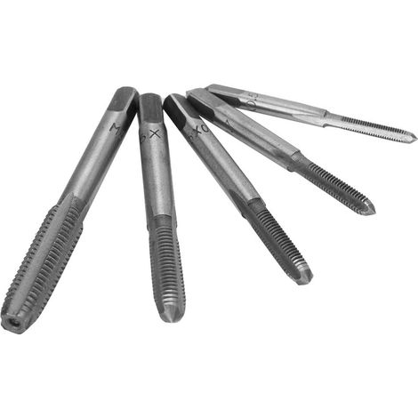 Taraud machine 5 pièces M3/4/5/6/8 HSS argenté, pour atelier (1/5)