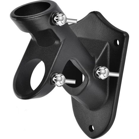 Support de mât de drapeau, porte-drapeau, robuste - alliage d'aluminium robuste et antirouille (1 paquet noir) (1/3)