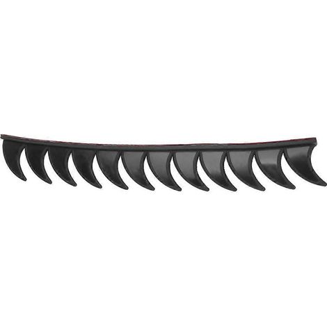 Décoration de casque rétro personnalisée et créative : écusson en forme de crête de coq, bande de jonction pour casque de moto (noir en forme d'arc)-33X4.1cm (1/2)