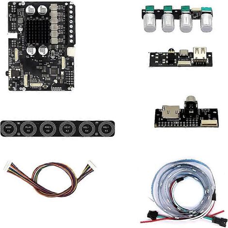 Application Bluetooth, amplificateur 2.1 optimisé DSP, caisson de basses 2 x 50 W, effets 100 W, WS2812, entrées TF/USB/SPDIF/AUX, sortie I2S B (1/5)