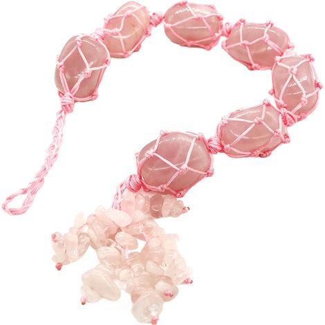 7 ornements suspendus en pierre naturelle pour chakras, 27,5 cm, 85 g, décoration voiture maison yoga méditation (1/5)