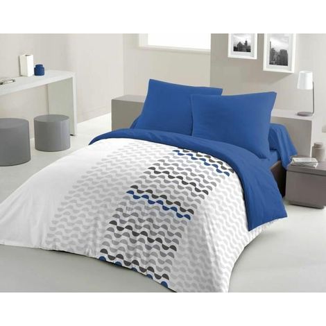 home-linge-passion Ambroisie Bettwäsche-Set Blau Mikrofaser