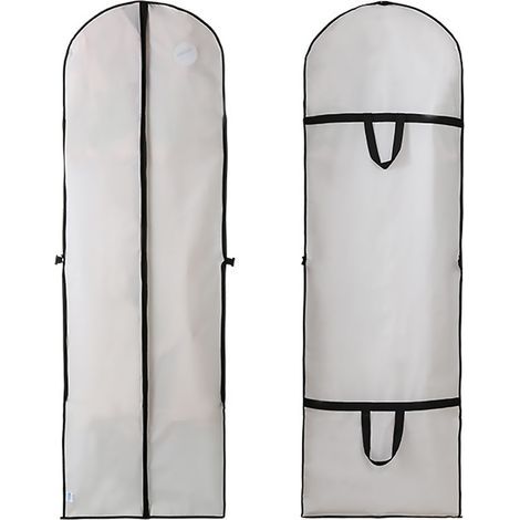 Housses de Vêtements Long, Housse de rangement anti-poussière de 180 cm pour Robe de mariée soirée, Housse pour Costume, Penderie Protection Pliable,-60180cm (1/5)
