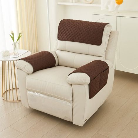 Housse d'accoudoir 3 pièces pour canapé, housse d'accoudoir pour méridienne, housse d'appui-tête, housse antidérapante pour fauteuil, housse de meuble pour canapé (méridienne 1 place) (1/5)