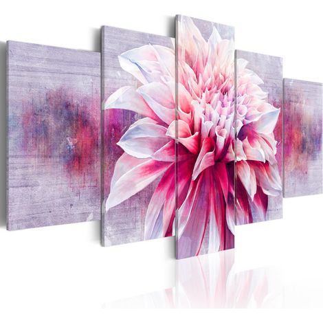 Tableau Imprimé "Violet Dahlia" 50 x 100 cm (1/2)