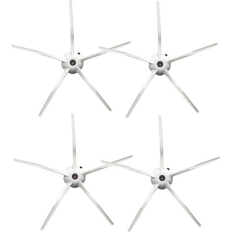 Spazzole laterali di ricambio compatibili con gli aspirapolvere robot Xiaomi e Roborock S7 (bianche, confezione da 4) (1/4)