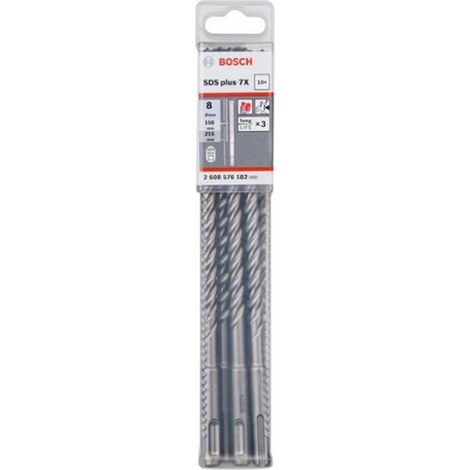 Bosch  10x  Broca  de  martillo  SDS-plus-7X  8  x  150  x  215  mm  -  2608576182