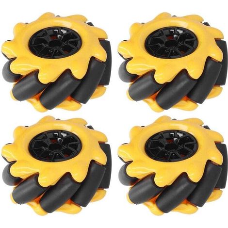 Robot wheel, Mecanum wheel, omnidirectional wheel, 48mm, two pairs (1/3)