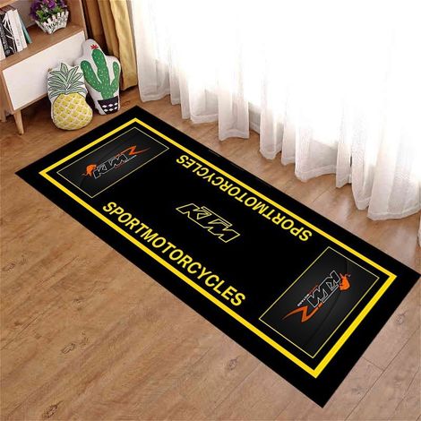 HSS-Tapis de moto, tapis antidérapant pour canapé et table basse de salon, résistant aux taches et facile à nettoyer - 100220cm (surface en polaire douce pour la peau)