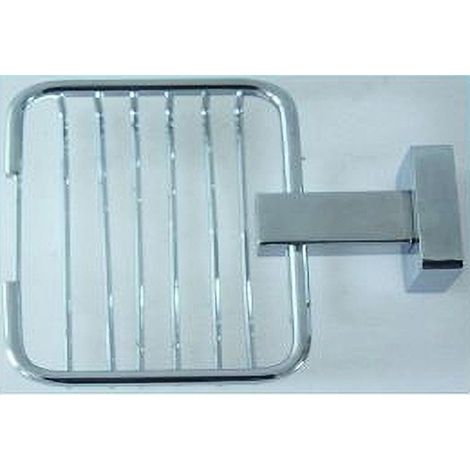 TRADE SHOP - Mensola Bagno Doccia Porta Sapone Saponetta Quadrata Fissaggio A Parete 52206a -