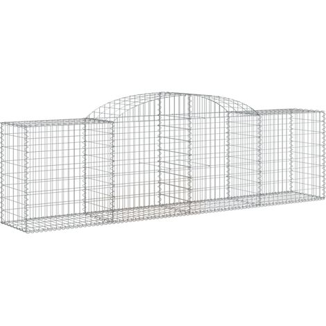 Panier de gabions arqué 300x50x80/100 cm Fer galvanisé