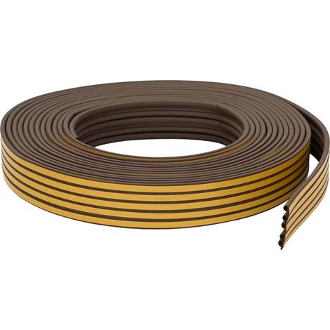 vidaXL Sello de ventana autoadhesivo Marrón 9 x 6 mm 50 m Espuma EPDM (1/2)