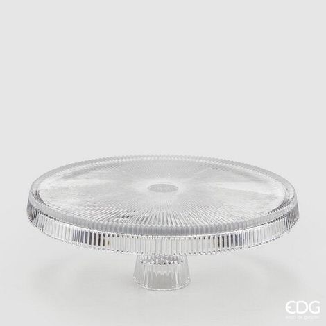 EDG Enzo De Gasperi Alzata con Bordo Cappett. H 10,5 Cm D 30 Cm Trasparente