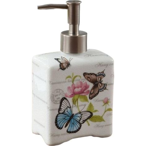 Distributeur de savon liquide rechargeable en porcelaine à motifs-AquaForge (1/5)