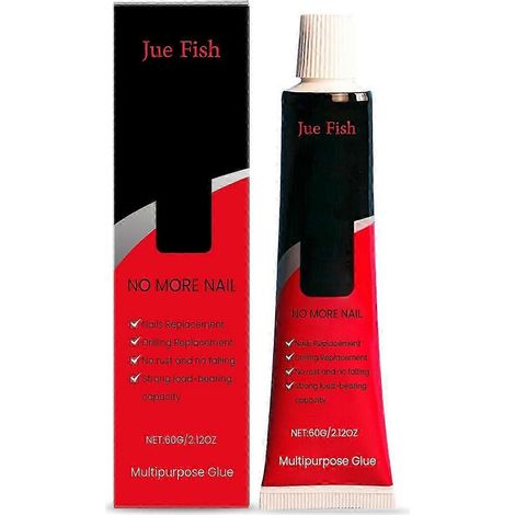 Colle Jue Fish sans clous pour la construction, la maison, anti-cisaillement, résistante à la chaleur, absorbant les chocs, pour carrelage, métal et verre, colle universelle sans clous (1/5)