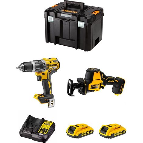 DeWALT Kit DWK204 (DCD796 + DCS369 + 2 x 2,0 Ah + DCB107 + TSTAK VI) (1/5)