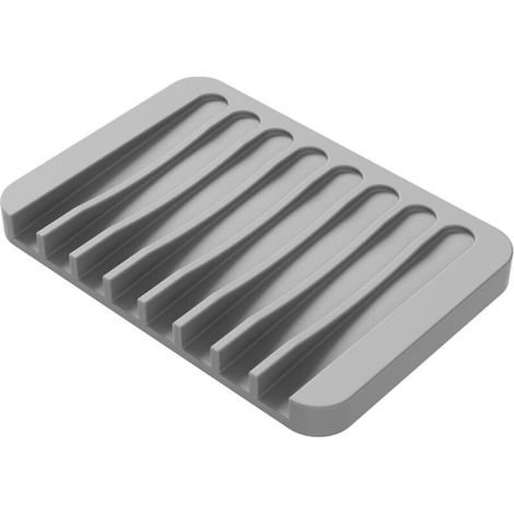 Porte-Savon - Silicone Auto-Escorrente - Para Ducha Cocina Baño - Gris - 1 Unidad (1/5)