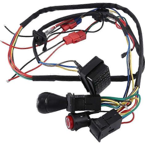 Compatible avec le faisceau de câblage et le kit d'interrupteur pour modification DIY de voiture électrique pour enfants, accessoires pour voiture électrique pour enfants à quatre roues motrices (fil  (1/5)