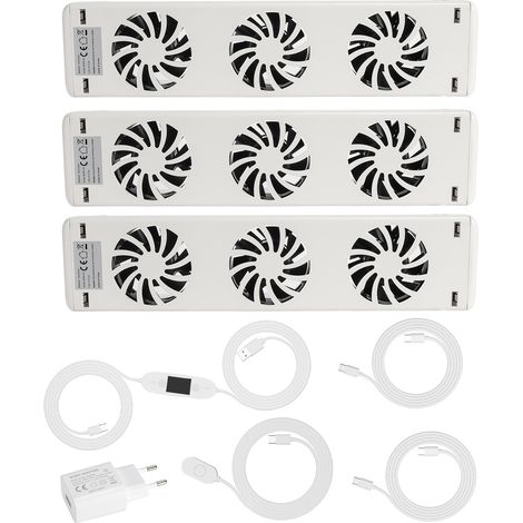 Jiubiaz Heizkörperverstärker-Triple set Drei Windlöcher -Temperature adjustable Geeignet für eine Länge von 150 cm Radiator-ventilator (1/5)