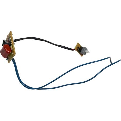Ein-/Aus Schalter LED Schaltmodul Taster mit 2-Adrigem Anschlusskabel für Säbelsäge uvm. (1/4)