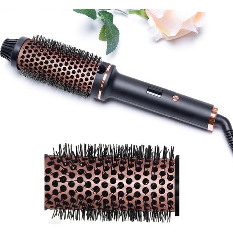 Magic Brush 3 in 1 Krulborstel – Keramische Warmteborstel – Runde Borste 40 mm – Thermobürste mit LCD-Schere – Stijlborstel – Volumen & Krullen – Haarborstel (1/5)