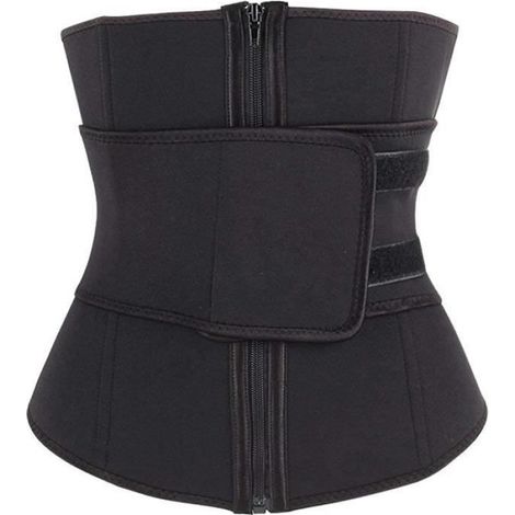 1 Ceinture de sudation,Néoprène et nylon,Fermeture éclair métal,Serre-taille amincissant,Sport et quotidien (1/3)
