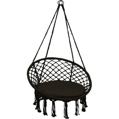 Amaca Polinesia 60x80cm con cuscino nero (1/4)