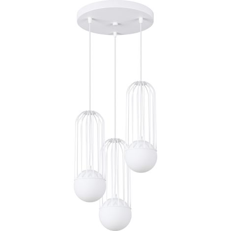 Suspension panier irrégulier triple ronde blanc GELIDA 3xG9 (1/5)