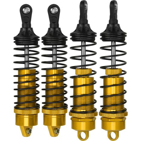 Verstellbarer Stoßdämpfersatz für Vorder- und Hinterachse aus Aluminiumlegierung für 1/10 RC-Cars, goldfarben (1/5)
