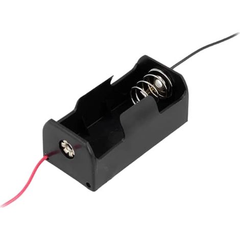 Portapilas para 1 pila D LR20 R20 de 1.5V  Negro (1/3)