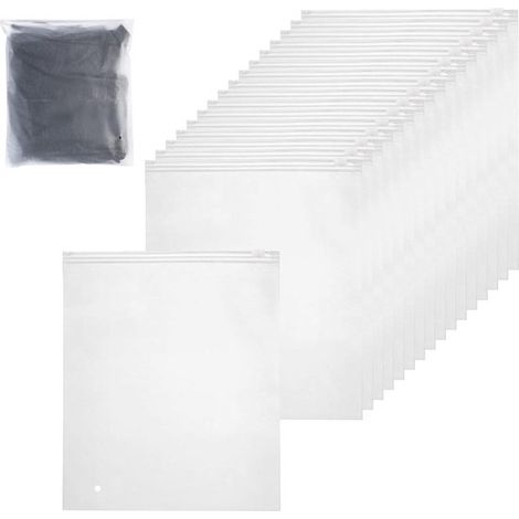 Housses à vêtements refermables 40 x 30 cm Sacs en plastique réutilisables avec fermeture éclair Sacs peu encombrants Riz mat et imperméable (1/5)