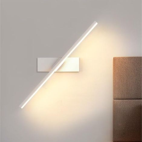 30cm LED wall light, bathroom wall light, mirror light, adjustable angle bedside lamp, 3000K white light, white (1/4)