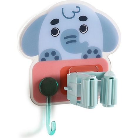 Porte-balai robuste supportant une charge importante, sans perçage, étendoir à linge utilitaire, organisateur d'outils de buanderie pour la maison (1/5)