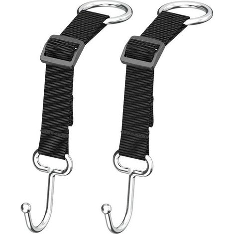 Ganci per poggiatesta auto, ganci per sedili, in metallo, resistenti, lunghezza regolabile, multifunzionali, adatti per appendere portafogli (1/5)