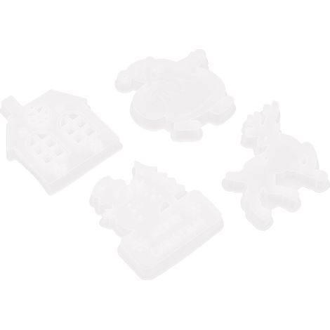 4PCS Christmas Charm Mold Personalized Flexible Silicone Exquisite DIY Christmas Resin Mold (1/5)