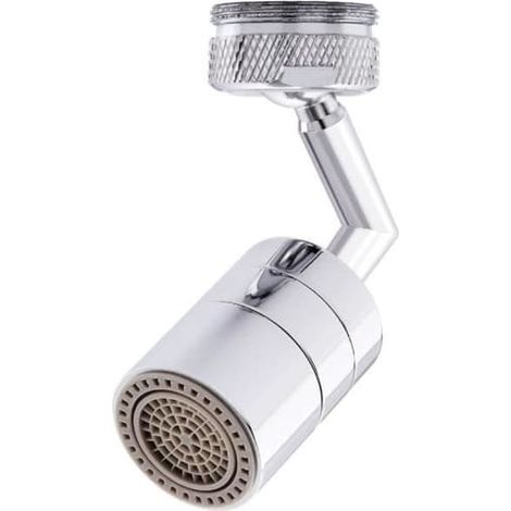Robinet de cuisine - Aérateur universel à 2 modes de rotation à 720° - Gris - Économie d'eau (1/4)