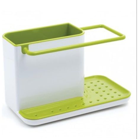 Accessoires d'évier de cuisine : égouttoir, porte-éponge, bac d'égouttage (vert)-AquaForge (1/5)