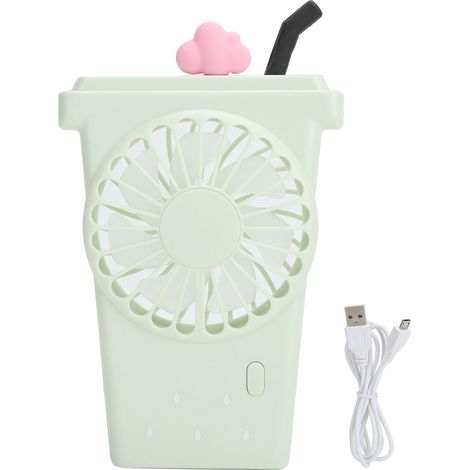 Mini-USB-Taschenventilator mit 3 Geschwindigkeitsstufen, wiederaufladbar, tragbar für Büro, Zuhause und Outdoor-Aktivitäten, umweltfreundlich (1/5)