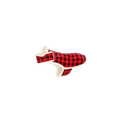 Vêtement chaud d'automne et hiver pour chien et chat, motif cornes, boucle, rouge et noir, taille L – (1/5)