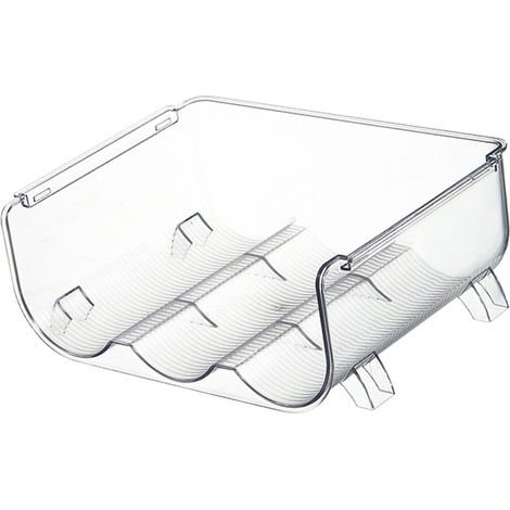 Organisateur de bouteilles d'eau empilable, transparent, à 3 emplacements, pour bureau, cuisine ou bureau. (1/5)