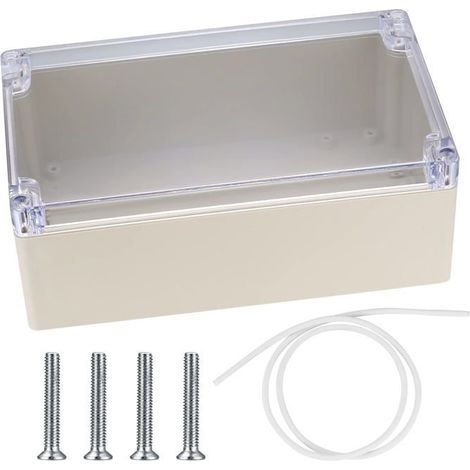 Boîte de jonction électrique étanche IP65/IP67 ABS 200×120×75 mm - Couvercle transparent, pour extérieur (1/5)