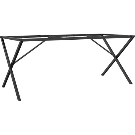 Maison Exclusive - Esstisch-Gestell in X-Form 160x80x73 cm Stahl