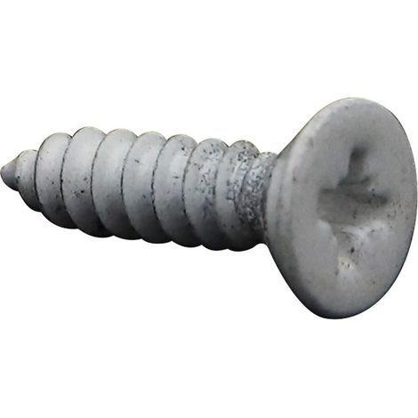 Vis tôle Inox A2 Tête fraisée Pozi 4.8X38 RAL9016 blanc signalisation-1 pièce