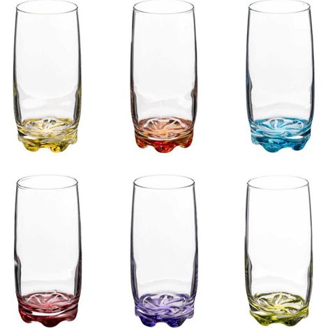 Lot de 6 Verres à Eau "Tineau" 38cl Multicolore (1/5)