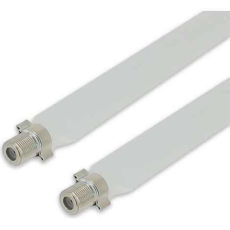Câble coaxial TV extra plat 20 cm pour passage porte et fenêtre – Connecteurs F femelle à visser – 914290 – Sedea (1/4)