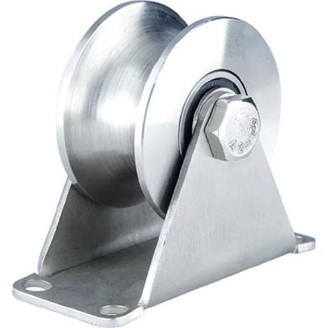 Roue en U pour grue de levage coulissante – Acier inoxydable durable – Installation facile – Pour rails inversés avec faible friction (1/2)