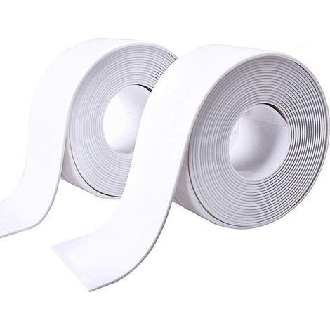2 Rollen selbstklebendes Dichtungsband für Bad und Küche, wasserdicht und schimmelresistent (38 cm x 3,2 m) (1/4)