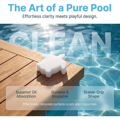 Éponge filtrante en forme de tortue, anti-graisse pour piscine et salle de bain (1/5)